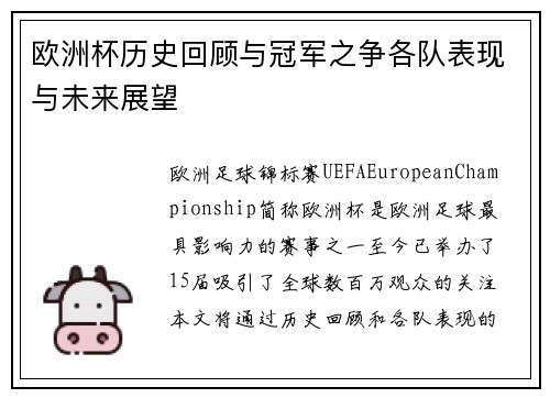 欧洲杯历史回顾与冠军之争各队表现与未来展望 欧洲杯历史回顾与冠军之争各队表现与未来展望